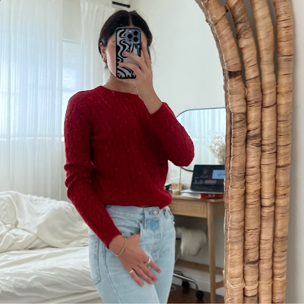 Brandy Melville Red Oslen Sweater